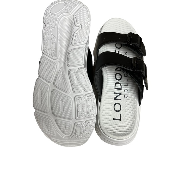 29. NWT London Fog Nasia Double Buckle Sandal Black 7.5 - Picture 5 of 5